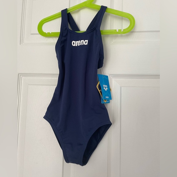Halifax Trojan Aquatic Club Teamwear- Youth Girls Arena Solid Swim Pro Jr L - Picture 1 of 2